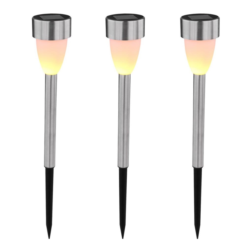Globo - KOMPLEKT 3x Päiksepatareiga valgusti 3xLED/0,06W/1,2V IP44 200 mAh