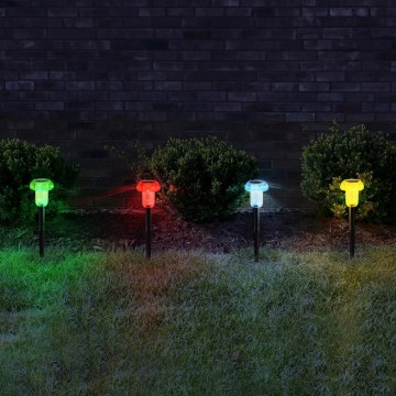 Globo - KOMPLEKT 4x RGB LED Päikesepaneeliga valgusti LED/0,05W/3V IP44