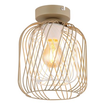 Globo - Laelamp 1xE27/40W/230V, läbimõõt 18 cm, beež/valge