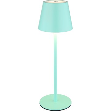 Globo - LED 3-ühes hämardatav puutetundlik laetav välistingimustes lauavalgusti LED/3W/5V 3000/4000/5000K IP54 1800 mAh mündiroheline