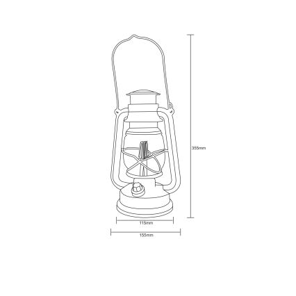 Globo - LED Dekoratiivne latern LED/0,5W/3xAA