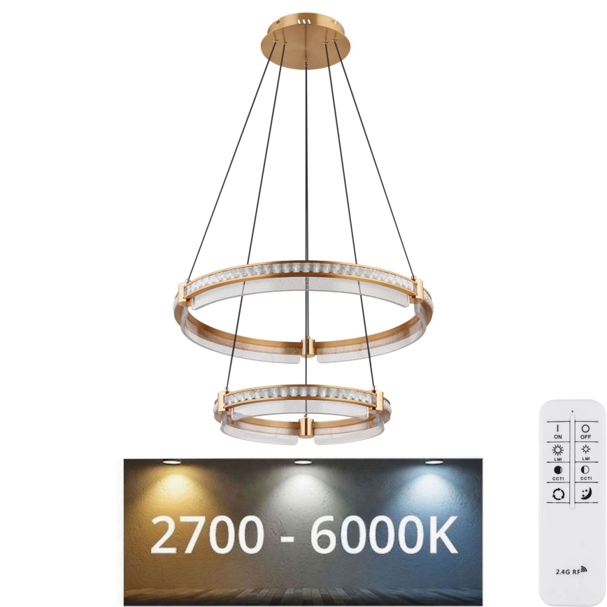 Globo - LED Hämardatav kristall-lühter LED/78W/230V 2700K-6000K + kaugjuhtimispult