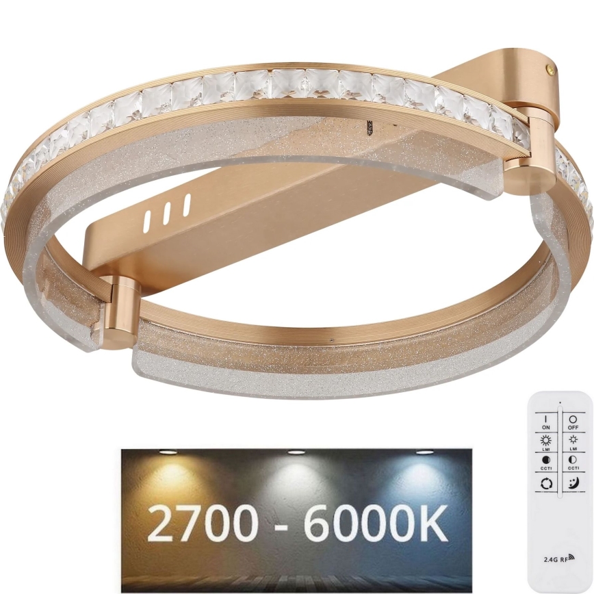 Globo - LED Hämardatav kristallist laevalgusti LED/36W/230V 2700K-6000K + kaugjuhtimispult