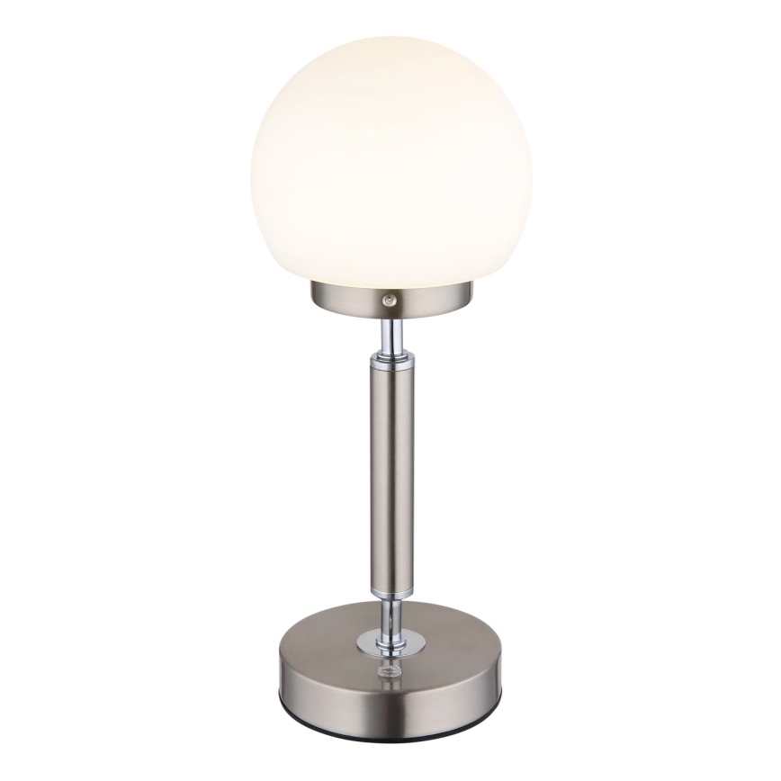 Globo - LED Hämardatav laetav puutetundlik laualamp LED/2,5W/5V 1800mAh 2700/4000/6500K matt kroom