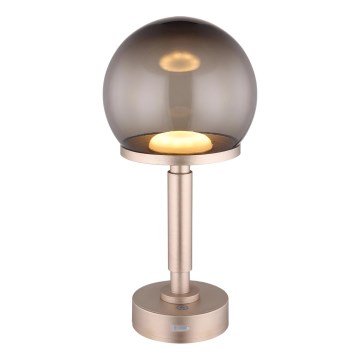 Globo - LED Hämardatav laetav puutetundlik laualamp LED/2,5W/5V 1800mAh 2700/4000/6500K Roosa kuldne