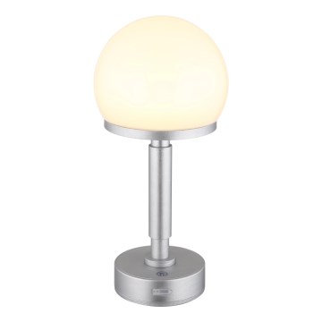 Globo - LED Hämardatav laetav puutetundlik laualamp LED/2,5W/5V 1800mAh 2800K hõbedane