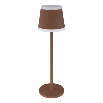 Globo - LED Hämardatav laetav puutetundlik laualamp LED/4,6W/3,7V 3000K 1800mAh pruun IP54