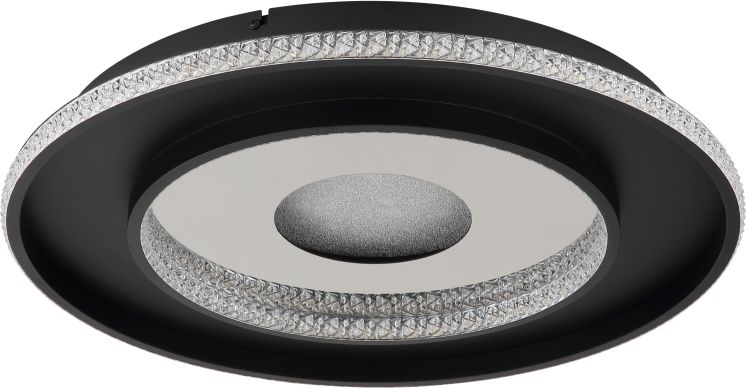 Globo - LED Hämardatav laevalgusti LED/30W/230V 2700-6500K d. 52,5 cm must + kaugjuhtimispult