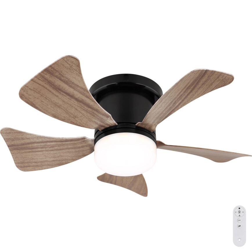 Globo - LED Hämardatav laeventilaator LED/10W/230V 3000-6500K pruun + kaugjuhtimispult