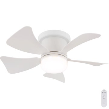 Globo - LED Hämardatav laeventilaator LED/10W/230V 3000-6500K valge + kaugjuhtimispult