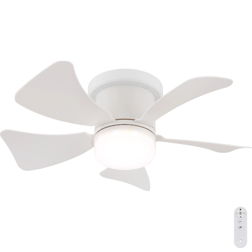 Globo - LED Hämardatav laeventilaator LED/10W/230V 3000-6500K valge + kaugjuhtimispult