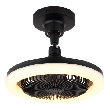 Globo - LED hämardatav laeventilaator LED/20W/230V 3000-6500K must + kaugjuhtimispult