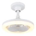 Globo - LED Hämardatav laeventilaator LED/20W/230V 3000-6500K valge + kaugjuhtimispult