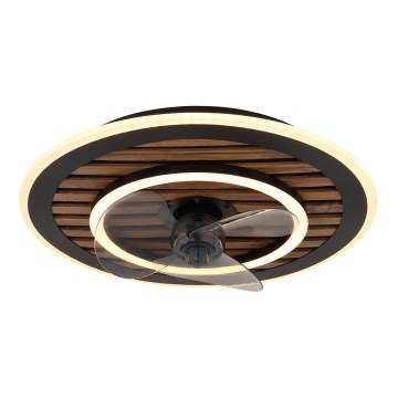 Globo - LED hämardatav laeventilaator LED/36W/230V 2700-6000K must + kaugjuhtimispult