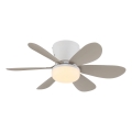 Globo - LED-hämardatav laeventilaator LED/5W/230V 2700-6500K beež + kaugjuhtimispult