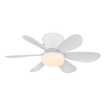 Globo - LED hämardatav laeventilaator LED/5W/230V 2700-6500K valge + kaugjuhtimispult
