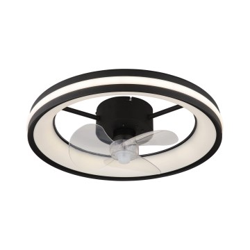 Globo - LED Hämardatav laeventilaator valgustiga LED/30W/230V 2700-6500K must + kaugjuhtimispult