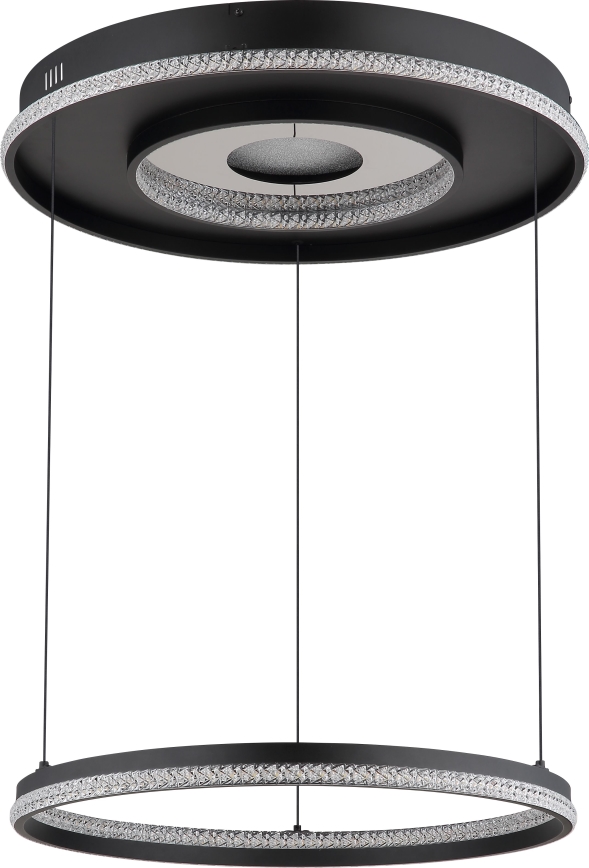 Globo - LED Hämardatav lühter LED/54W/230V 2700-6500K d. 60 cm must + kaugjuhtimispult