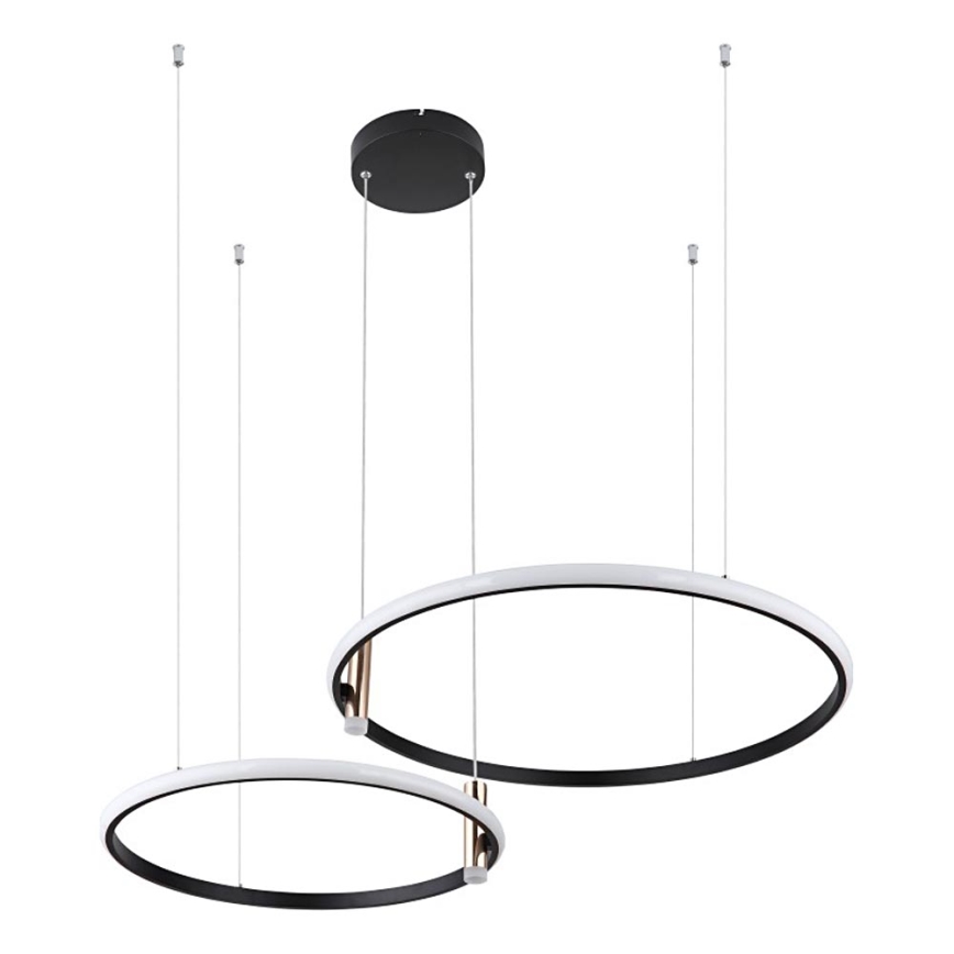Globo - LED Hämardatav lühter LED/55W/230V 2700-6000K must + kaugjuhtimispult