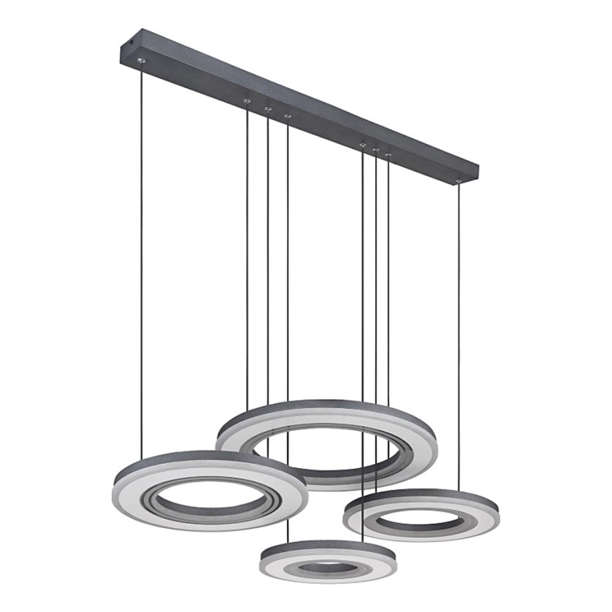 Globo - LED Hämardatav lühter LED/80W/230V 2700-6000K must + kaugjuhtimispult