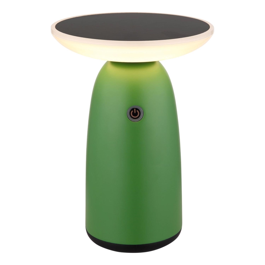 Globo - LED Hämardatav päikesepaneeliga puutetundlik lamp LED/10W/3,7V IP54 roheline