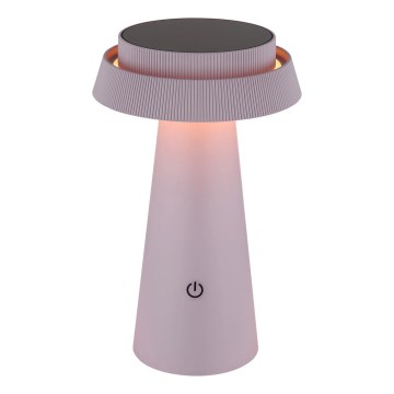 Globo - LED Hämardatav päikesepaneeliga puutetundlik lamp LED/4W/3,7W IP54 roosa