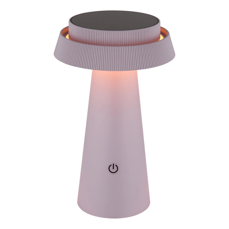 Globo - LED Hämardatav päikesepaneeliga puutetundlik lamp LED/4W/3,7W IP54 roosa
