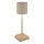 Globo - LED-hämardatav puutega juhitav laetav laualamp LED/1,5W/5V 2200 mAh beež