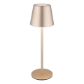 Globo - LED hämardatav puutetundlik laetav välistingimustele sobiv lauavalgusti 3-ühes LED/3W/5V 3000/4000/5000K IP54 1800 mAh messing