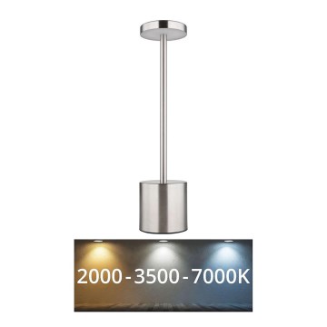 Globo - LED Hämardatav puutetundlik laualamp LED/1,2W/3,7V 2000K/3500K/7000K 1200 mAh USB matt kroom