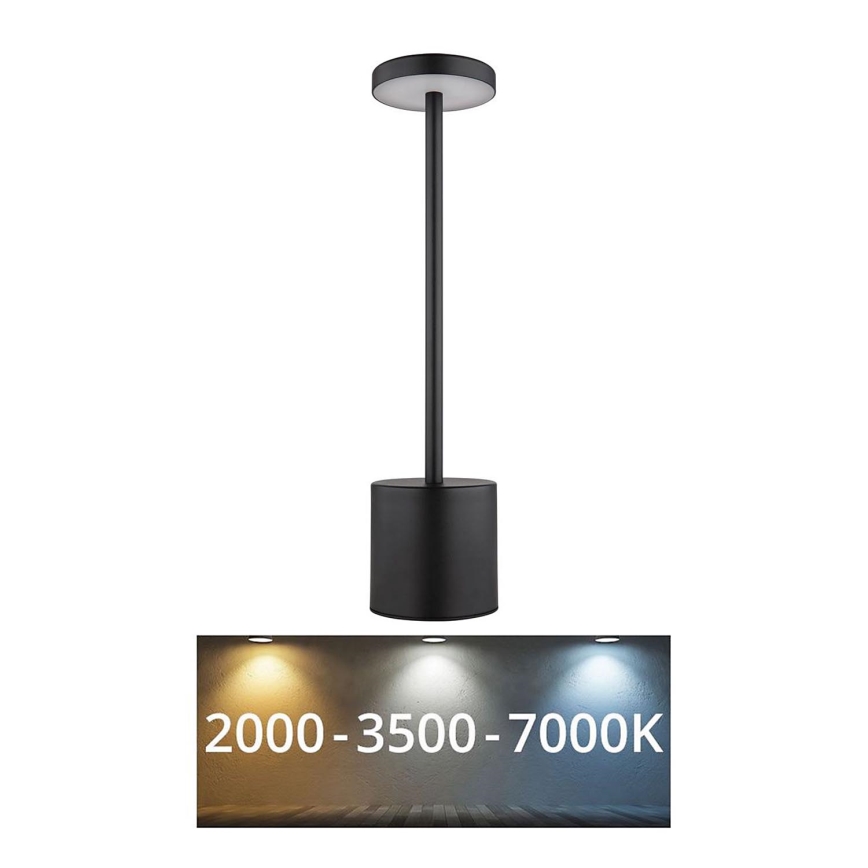 Globo - LED Hämardatav puutetundlik laualamp LED/1,2W/3,7V 2000K/3500K/7000K 1200 mAh USB must