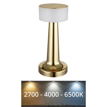 Globo - LED Hämardatav puutetundlik laualamp LED/1W/3,7V 2700K/4000K/6500K 800 mAh USB kuldne