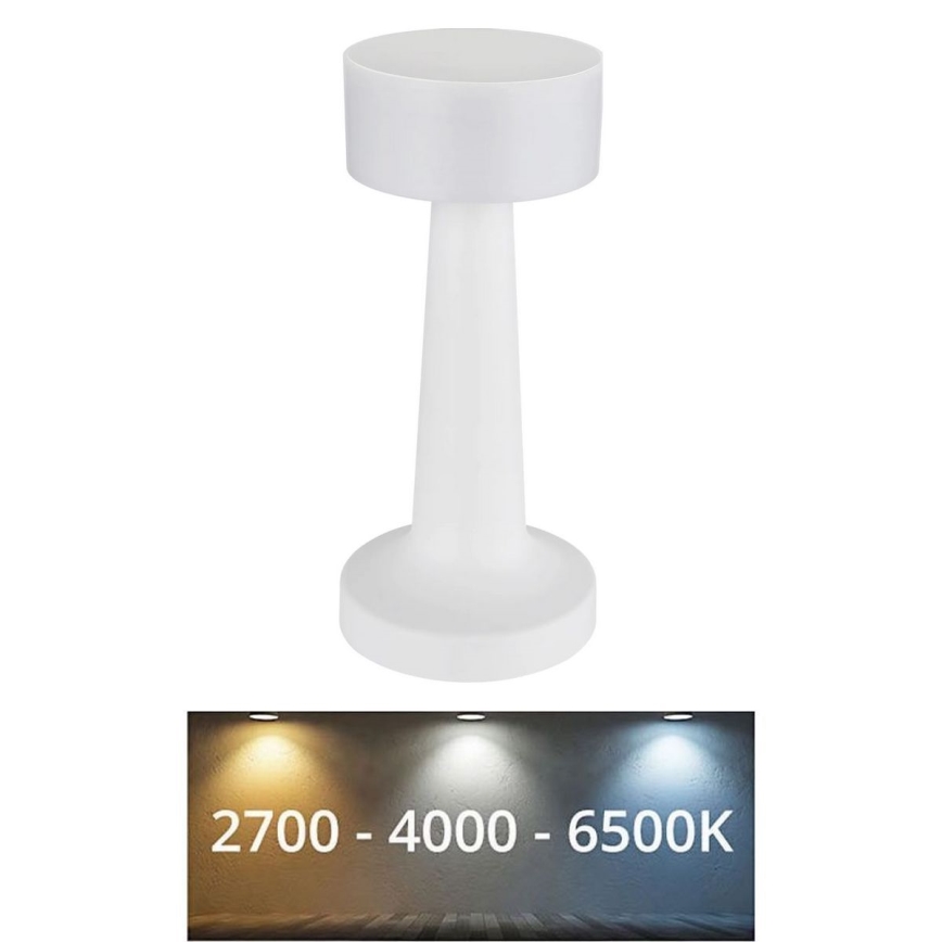 Globo - LED Hämardatav puutetundlik laualamp LED/1W/3,7V 2700K/4000K/6500K 800 mAh USB valge