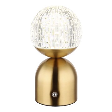 Globo - LED Hämardatav puutetundlik laualamp LED/2,5W/3,7V 2700/4000/6500K 1800 mAh USB messing