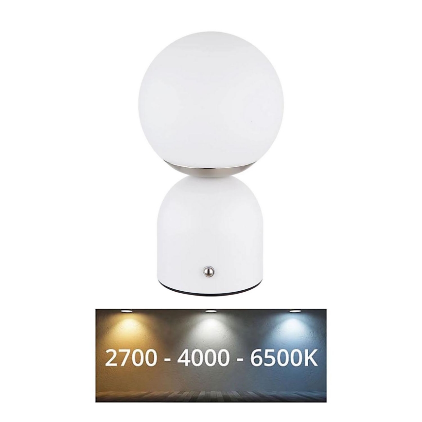 Globo - LED Hämardatav puutetundlik laualamp LED/2,5W/3,7V 2700/4000/6500K 1800 mAh USB valge