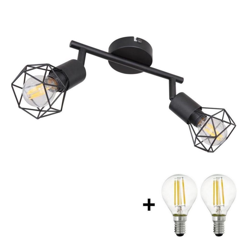 Globo - LED Kohtvalgusti 2xE14/6W/230V must