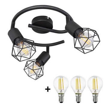 Globo - LED Kohtvalgusti 3xE14/6W/230V must