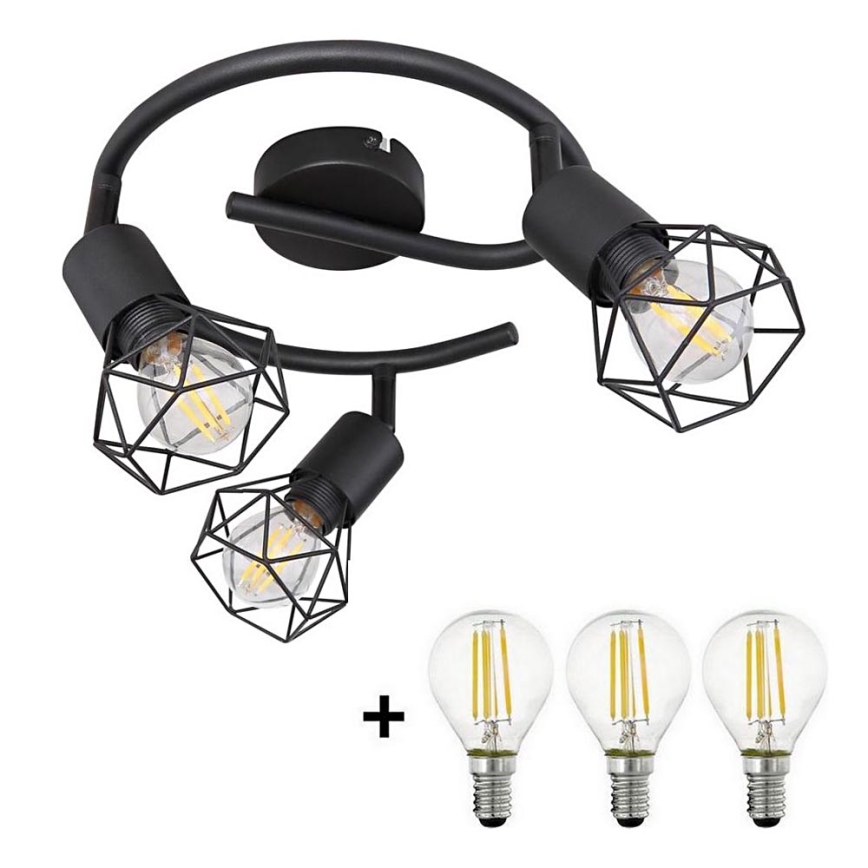 Globo - LED Kohtvalgusti 3xE14/6W/230V must