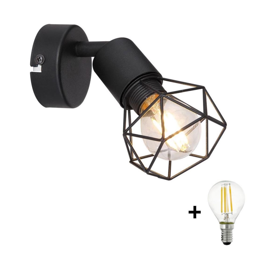 Globo - LED Kohtvalgusti seinale 1xE14/6W/230V must