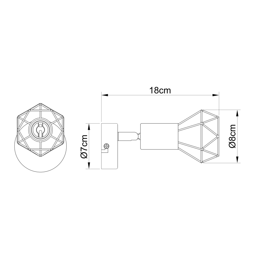 Globo - LED Kohtvalgusti seinale 1xE14/6W/230V must
