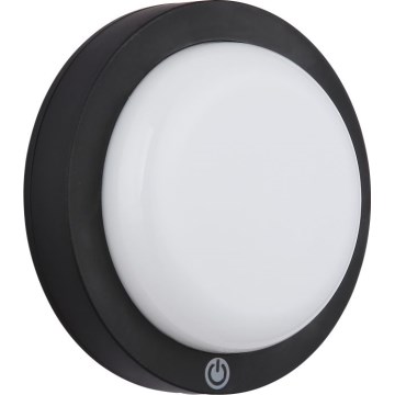 Globo - LED Laetav puutetundlik seinavalgusti LED/1,2W/3,7V d. 15 cm 1800 mAh must