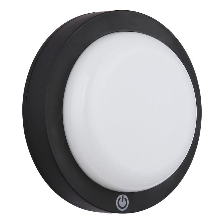 Globo - LED Laetav puutetundlik seinavalgusti LED/1,2W/3,7V d. 15 cm 1800 mAh must