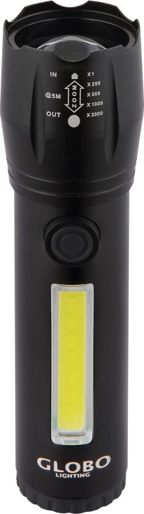 Globo - LED Laetav taskulamp LED/3W/5V + COB/3W 5500K 1200 mAh