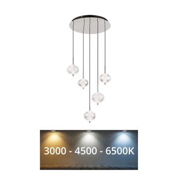 Globo - LED Lühter 5xLED/6,6W/230V 3000/4500/6500K