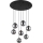 Globo - LED Lühter 7xG9/3,5W/230V suitsune/must