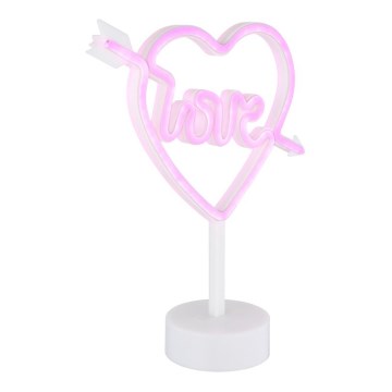 Globo - LED Neoon laud kaunistus LED/2W/3xAA süda