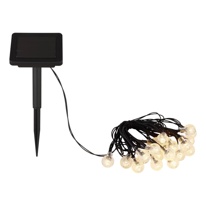 Globo - LED Päikesepaneeliga valguskett 20xLED/0,06W/3,2V 285 cm IP44 600 mAh