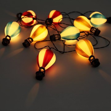 Globo - LED päikesepaneeliga valguskett 9xLED/0,06W/3V 390 cm IP44