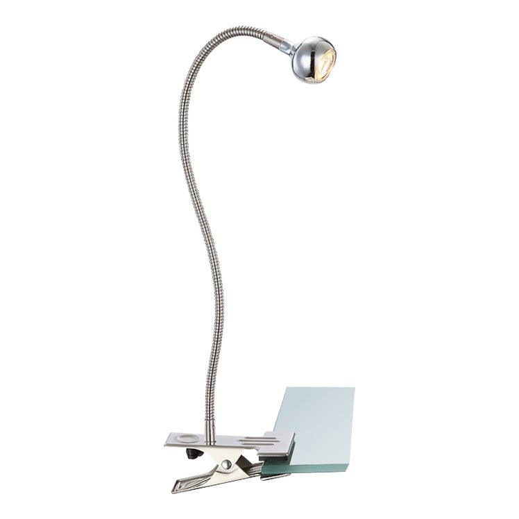 Globo - LED Paindlik väike lamp klambriga LED/3W/230V matt kroom