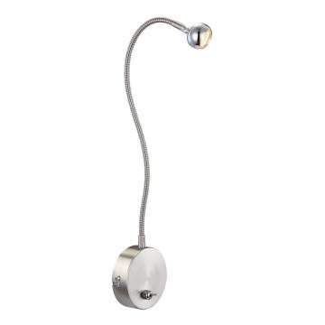 Globo - LED Paindlik väike lamp LED/3W/230V läikiv kroom